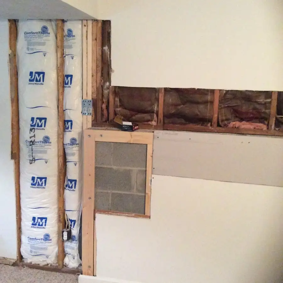 Wall insulation replacement during Odor Removal & Deodorization in Byron